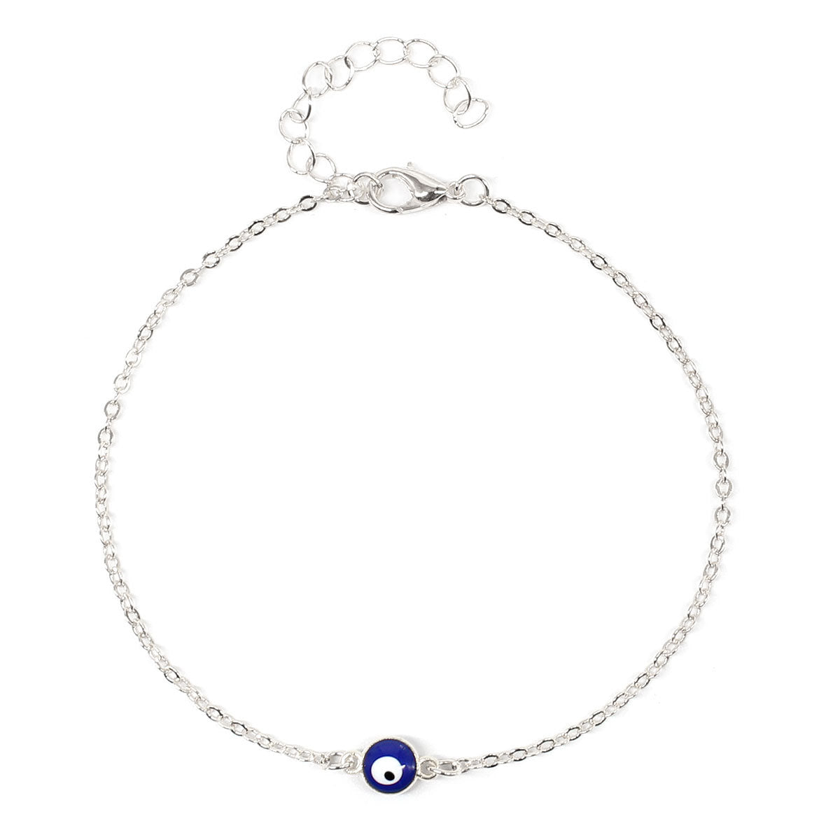 Bracelet de cheville délicat en cristal Nazar (or ou argent)