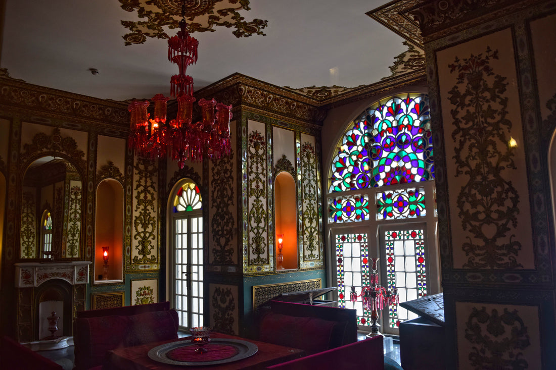 Korsi Khaneh room at Sahebqaraniyeh Palace in Tehran, Iran