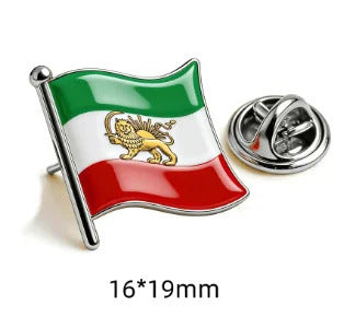 Broche Symbole Lion et Soleil Persans – Pin's en Acier