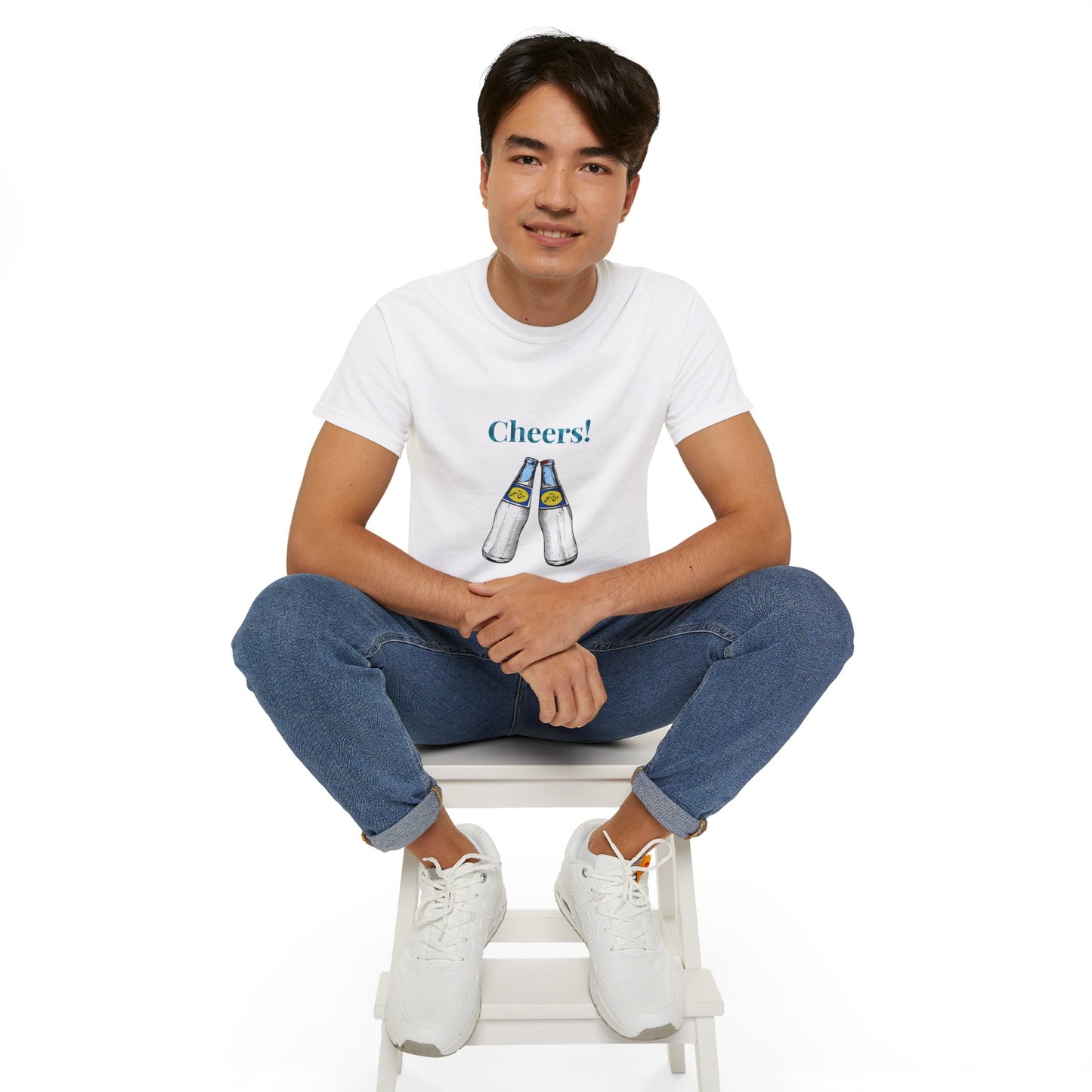 T-shirt Abali Dough Cheers – T-shirt graphique Doogh persan, T-shirt boisson iranienne, Haut unisexe en coton vintage