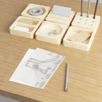 Cartes postales esquisse au crayon de la tour Azadi — Coffret de cartes postales d'art représentant un monument historique