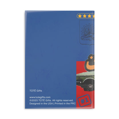 Carnet à couverture rigide style rétro persan — Journal à couverture rembourrée avec motif de couronne 