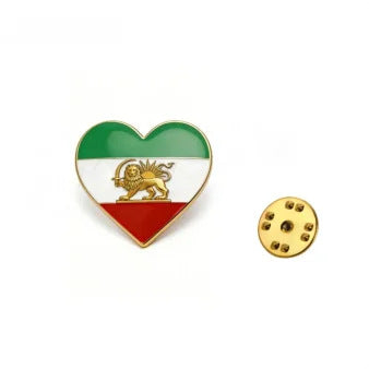 Broche Symbole Lion et Soleil Persans – Pin's en Acier