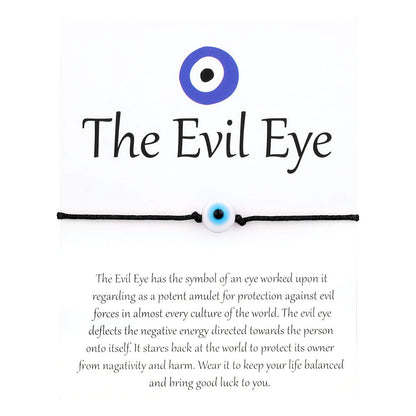 Bracelet tissé de protection contre le mauvais œil (Options à l'unité ou en lot)