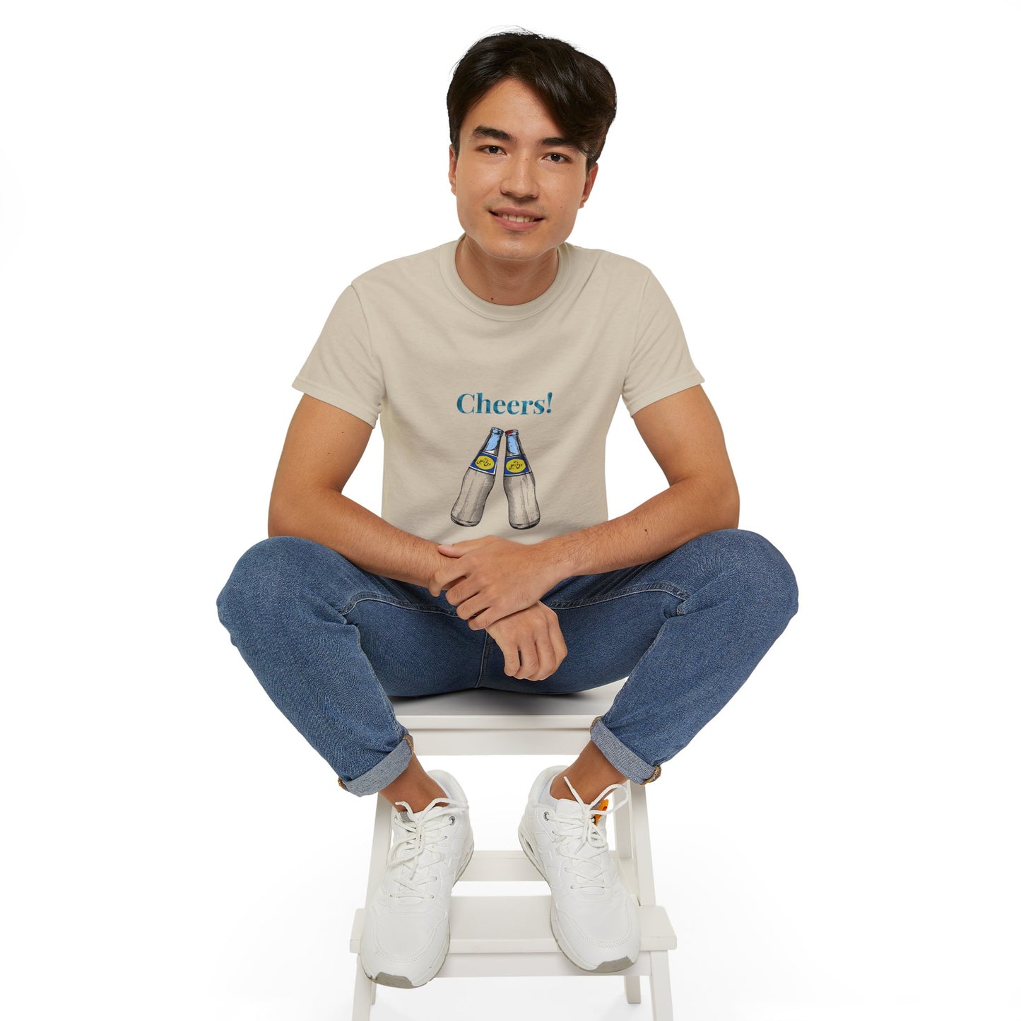 T-shirt Abali Dough Cheers – T-shirt graphique Doogh persan, T-shirt boisson iranienne, Haut unisexe en coton vintage