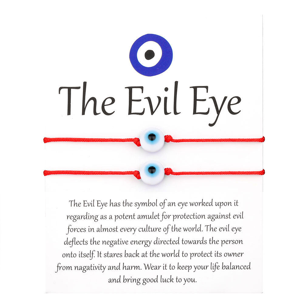Bracelet tissé de protection contre le mauvais œil (Options à l'unité ou en lot)