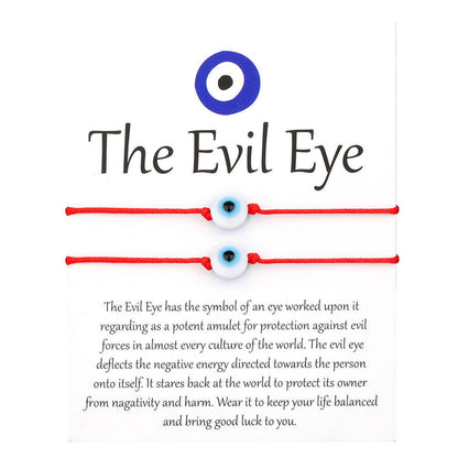 Bracelet tissé de protection contre le mauvais œil (Options à l'unité ou en lot)