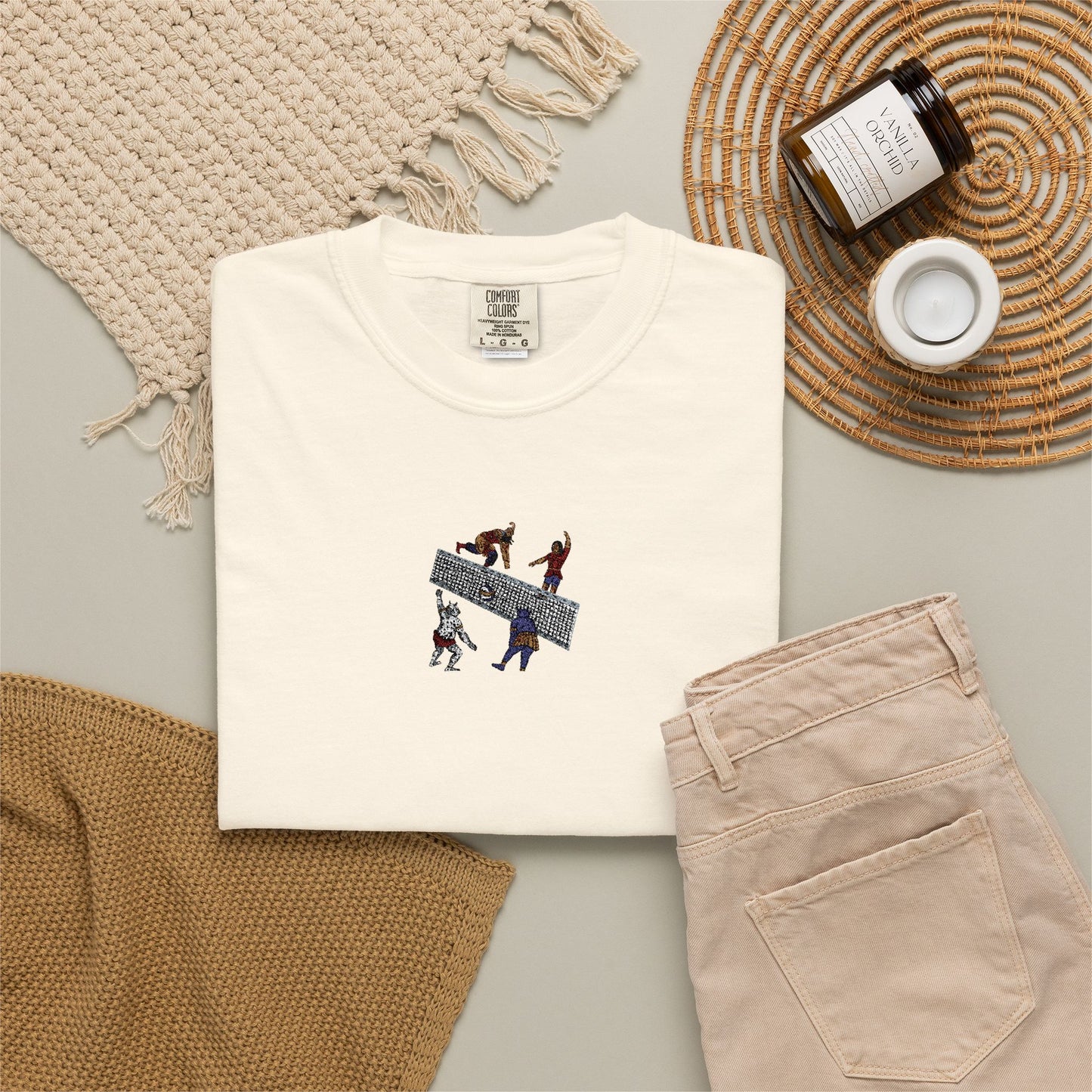 Shahnameh Legends Volleyball Graphic T-Shirt – Persian Miniature Art Tee