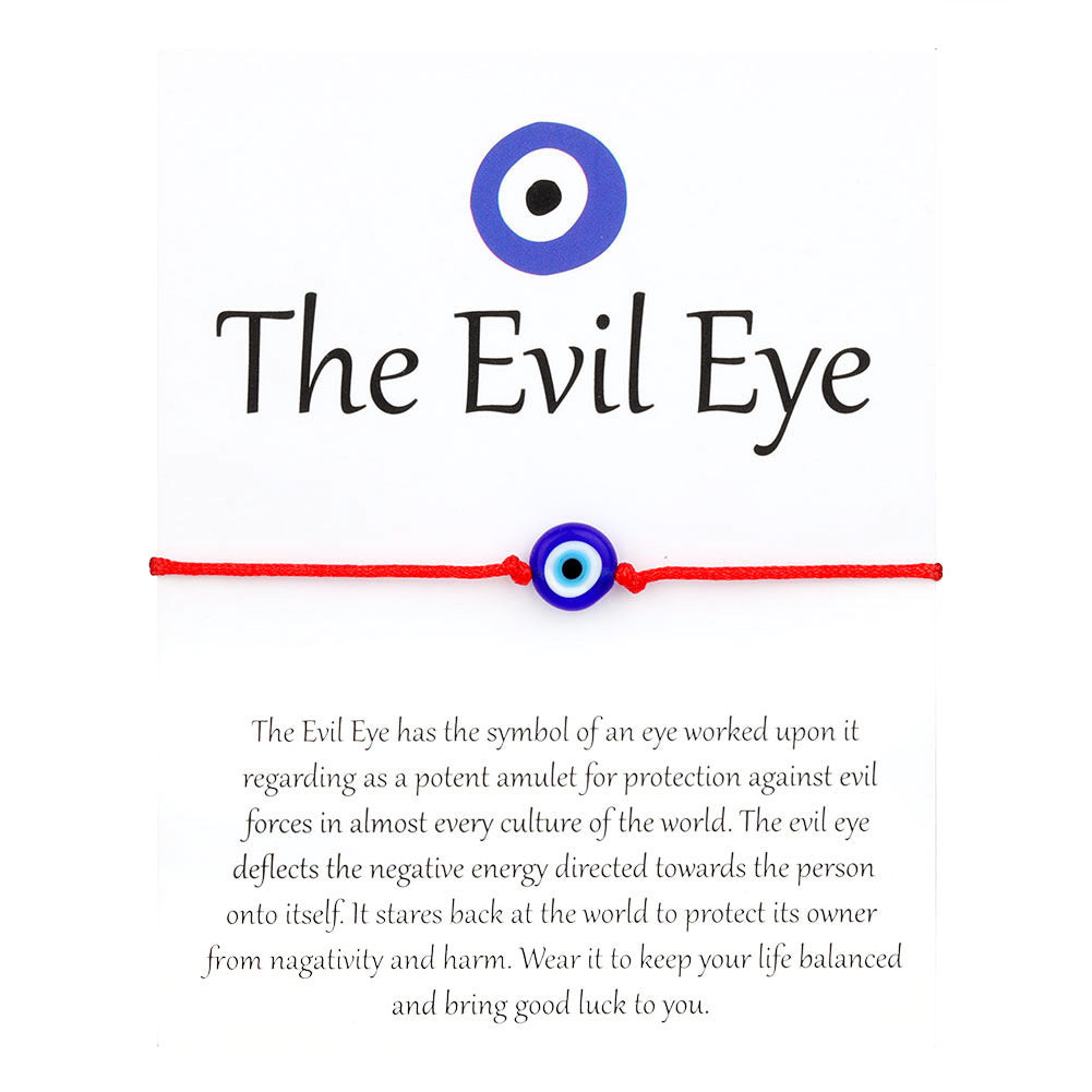 Bracelet tissé de protection contre le mauvais œil (Options à l'unité ou en lot)