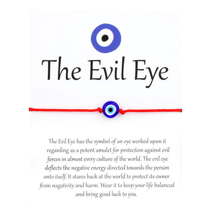 Bracelet tissé de protection contre le mauvais œil (Options à l'unité ou en lot)