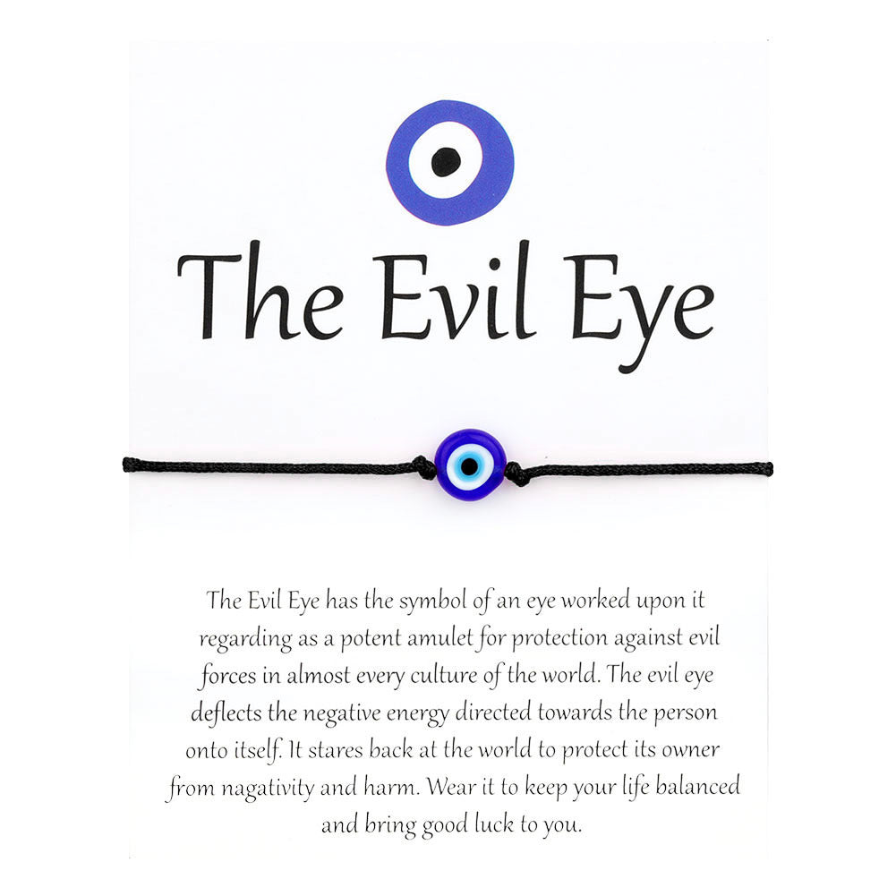 Bracelet tissé de protection contre le mauvais œil (Options à l'unité ou en lot)