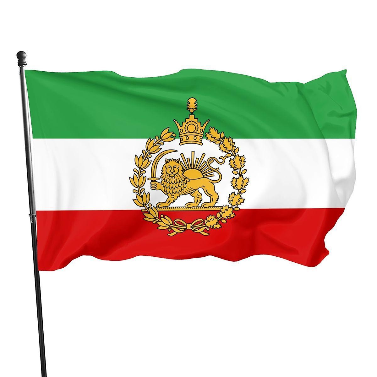 Drapeau de l'Iran Pahlavi – Drapeau iranien Lion et Soleil (avant 1979) | Ancien drapeau impérial perse